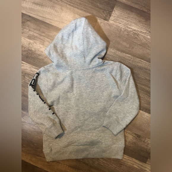 NWT Carhartt Boys Fleece Spell Out Logo Hoodie Sweatshirt size 4 Gray Skater Y2k - Picture 2 of 6